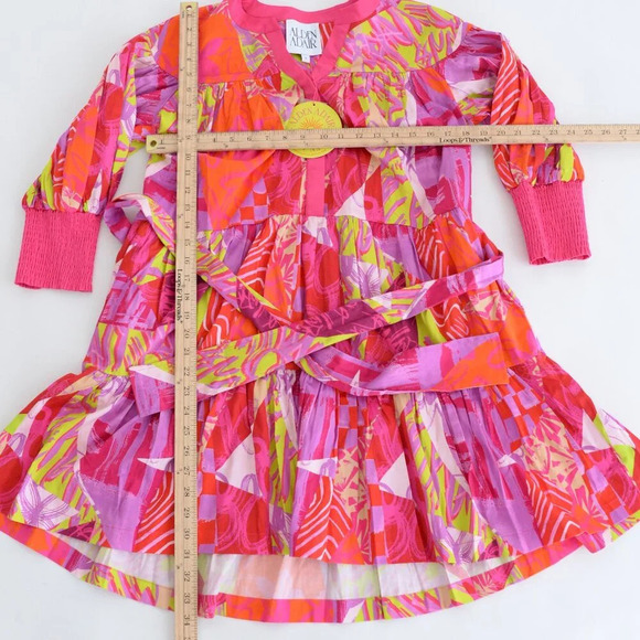 Alden Adair Crazy Crush Purple Pink Floral Charlotte Mini Dress S - Picture 4 of 14